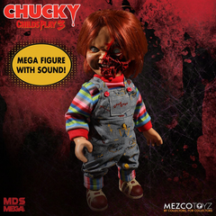 CHILD'S PLAY 3: Talking Pizza Face Chucky MDS Mega Scale 15-Inch Figure