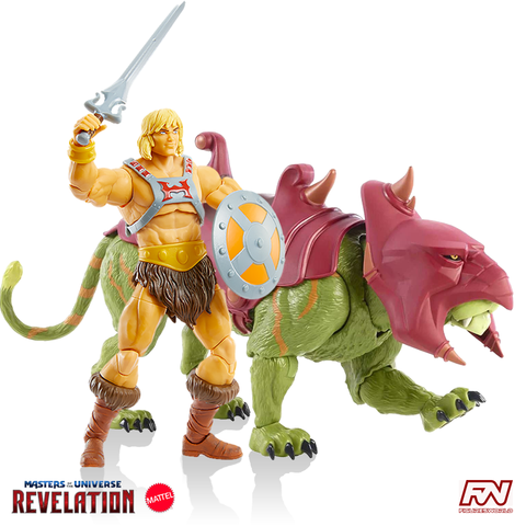 MASTERS OF THE UNIVERSE® Masterverse® Deluxe Revelation Battlecat® & He-Man Action Figure Set