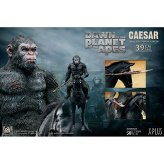 DAWN OF THE PLANET OF THE APES: Caesar with Spear on Horse Soft Vinyl Statue