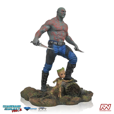 MARVEL MOVIE GALLERY: GUARDIANS OF THE GALAXY VOL. 2 Drax & Groot PVC Diorama