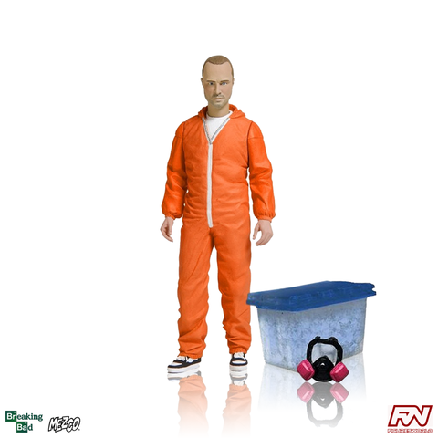 BREAKING BAD: Exclusive Jesse Pinkman Orange Haz-Mat Suit Boxed Figure