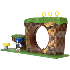 SONIC THE HEDGEHOG Green Hill Zone Playset with Sonic Figure